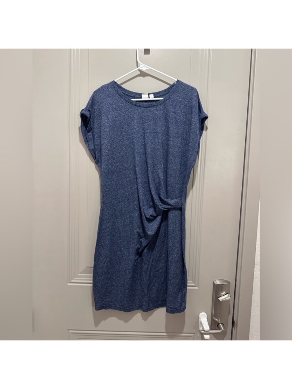GAP Heather Navy Knot-Twist Mini Dress